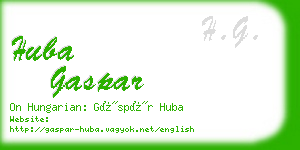 huba gaspar business card
